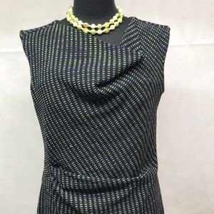 Elegant Black and Green Patterned Dress